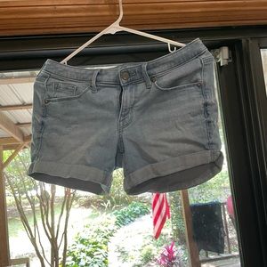 Mid Rise Midi Shorts